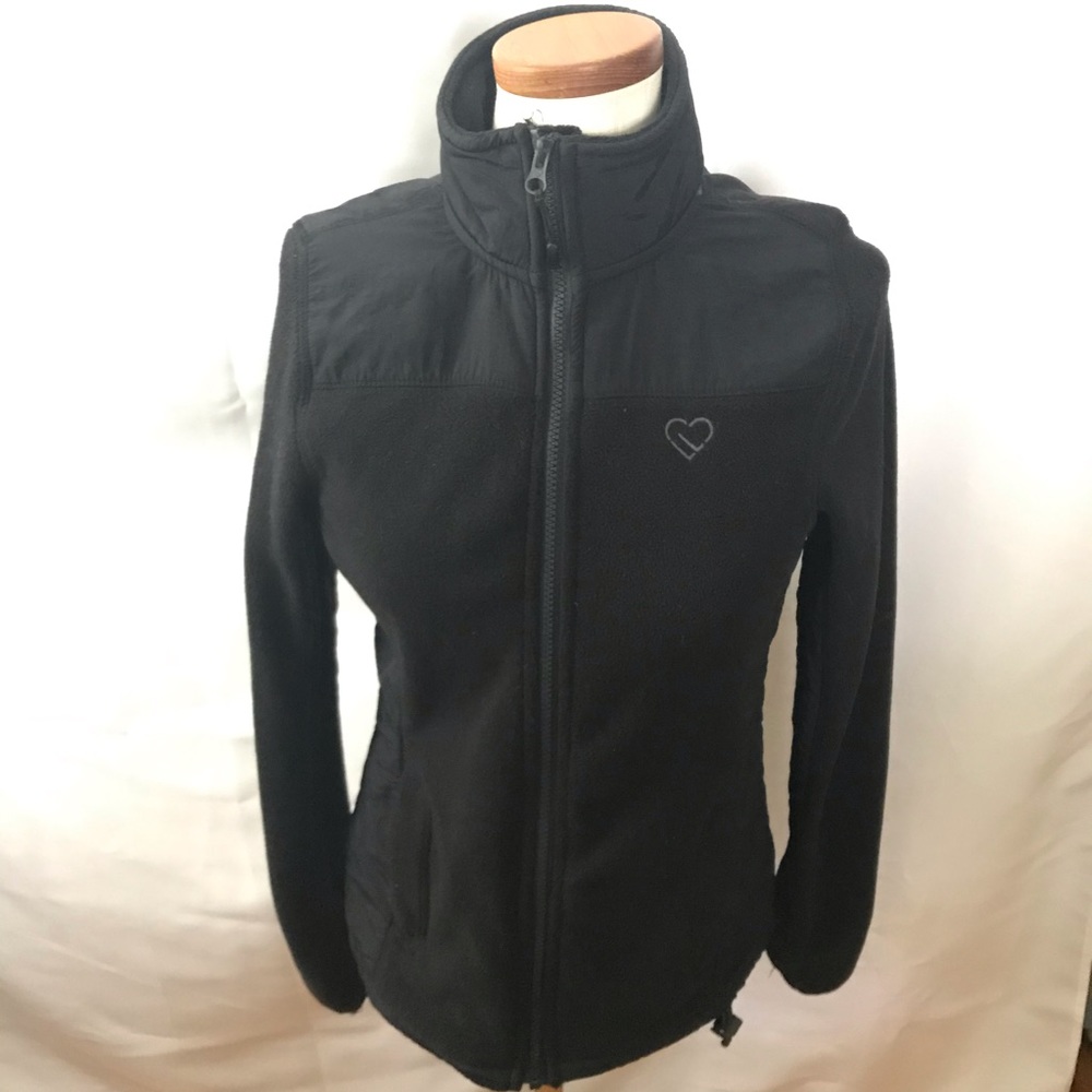 New Aeropostale Fleece zip size Small Black